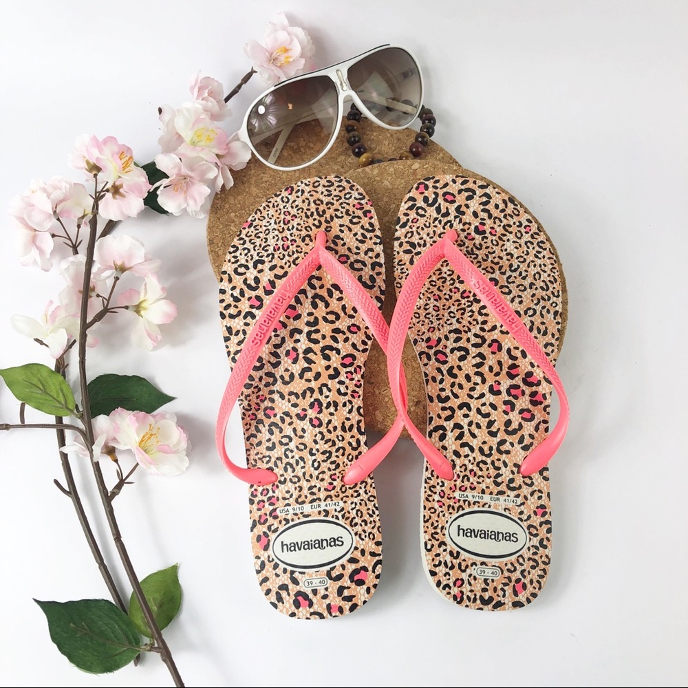 Havaianas Slim Animal Flip Flop Sandal, 9/10
